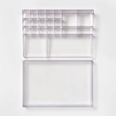 Extra Large Bathroom Plastic Tiered Cosmetic Organizer Clear - Brightroom™ 4 Extra Large Bathroom Plastic Tiered Cosmetic Organizer Clear - Brightroom™ - Image 2