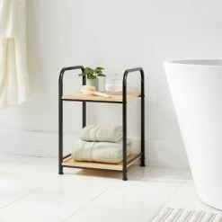 Brightroom shop 12 Wood Tub Table Black Metal - Brightroom™