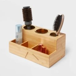 12" x 7" x 6" Bamboo Hair Tools Organizer with 5pc Magnets - Brightroom™ -Brightroom shop GUEST 037fa776 5869 4dee 8186 ef33ca2baf73