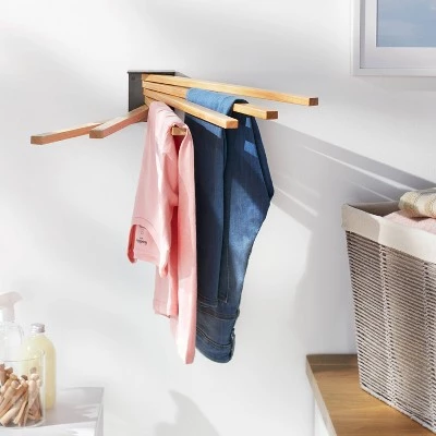 Small Space Wall Mounted Drying Rack Black - Brightroom™ 3 Small Space Wall Mounted Drying Rack Black - Brightroom™