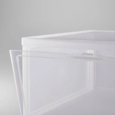 Stackable Large Bin Front Opening Clear Plastic - Brightroom™ 4 Stackable Large Bin Front Opening Clear Plastic - Brightroom™ - Image 2