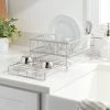 Space Saver Steel Dish Rack with Utensil Tray Matte Nickel - Brightroom™ -Brightroom shop GUEST 23df4458 f528 4592 89ec 2dc821a5090e