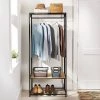 Two Shelf Wardrobe Black Metal with Natural Wood - Brightroom™ -Brightroom shop GUEST 28e3e938 c2d2 4f47 9d84 5f678a1c3e75