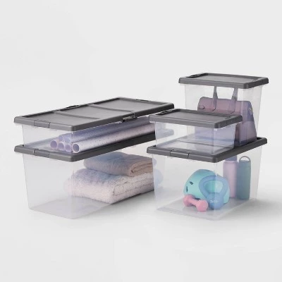 Large Latching Clear Storage Box - Brightroom™ 4 Large Latching Clear Storage Box - Brightroom™ - Image 2