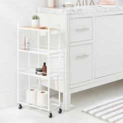 Skinny Storage Cart Matte White - Brightroom™