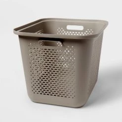 Large Decorative Plastic Bin with Cutout Handles - Brightroom™ White -Brightroom shop GUEST 3a5c7250 bbdc 4c6b bbbb 0d595e83f9a0