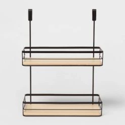 Over the Cabinet Tiered Shelves with Wood - Brightroom™ Brushed Nickel -Brightroom shop GUEST 3d8b1093 ba4e 4693 b10d 6c7afcc98310