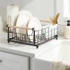 Metal Dish Rack with Powder Coated Finish and Rubber Wood Handles Black - Brightroom™ -Brightroom shop GUEST 5153f5aa 2d03 42d7 8eda 347c368b9197