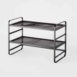 2 Tier Shoe Rack Metal Mesh - Brightroom™ Black -Brightroom shop GUEST 526c6366 f577 4843 a484 8fd156aad026