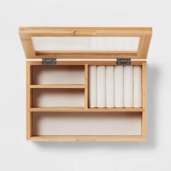 9" x 6" Bamboo Accessory Box with Acrylic Lid - Brightroom™ -Brightroom shop GUEST 5280eaae 9312 4333 a628 307c5209a1c1