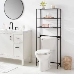 Brightroom shop 21 Over The Toilet Storage Black Metal - Brightroom™