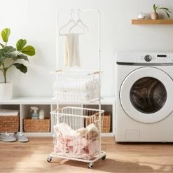 Metal Laundry Station with Basket and Hamper - Brightroom™