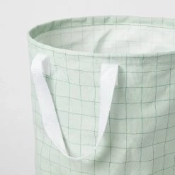 Scrunchable Round Laundry Hamper Green Stitch Grid - Brightroom™ 5 Scrunchable Round Laundry Hamper Green Stitch Grid - Brightroom™ -Brightroom shop GUEST 73039927 d1c9 4308 ae28 f943622b990a