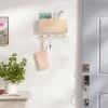 Mixed Material Mail Holder Matte White Hooks on Light Wood - Brightroom™ -Brightroom shop GUEST 7315daf8 0c1f 40ea 9330 fcd5c29447fb