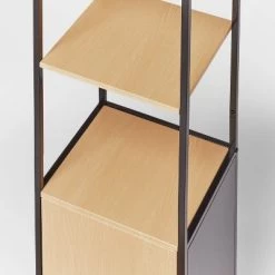 Linen Wood Storage Cabinet Black Metal - Brightroom™ -Brightroom shop GUEST 8483b567 23fa 40e3 bdc6 9ab14084f9b0