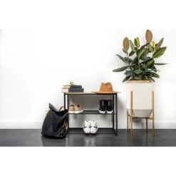 3 Tier Shoe Rack Black Metal with Natural Wood - Brightroom™ -Brightroom shop GUEST 98afcc63 2d71 499c 8617 9ae2ecd81e5d