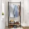 Single Shelf Garment Rack Black Metal with Natural Wood - Brightroom™ 1 Single Shelf Garment Rack Black Metal with Natural Wood - Brightroom™ -Brightroom shop GUEST a033e157 cc45 46c7 97d2 805b82d17268