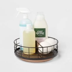 Divided Turntable Black Wire with Natural Wood - Brightroom™ -Brightroom shop GUEST aa83c3b1 19ba 41dd ba5d e1b86512a437