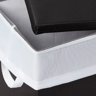 Laundry Hamper with Lift Liner and Lid Black - Brightroom™ 4 Laundry Hamper with Lift Liner and Lid Black - Brightroom™ - Image 2