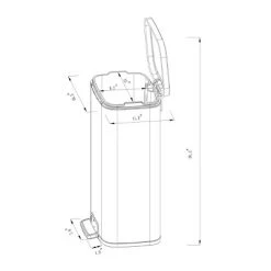 45L Rectangular Step Trash Can - Brightroom™ Gold -Brightroom shop GUEST bc44a777 3ad8 456c b42b 05cf0b17d67c