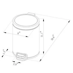 5L Round Step Trash Can - Brightroom™ Black -Brightroom shop GUEST d3dcba62 f1b0 452a 92cc 1c11982c1b4f