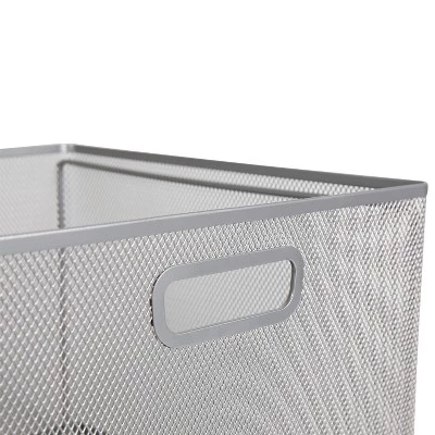 Mesh Crate File Box 10"x14"x 13.25" Silver - Brightroom™ 4 Mesh Crate File Box 10"x14"x 13.25" Silver - Brightroom™ - Image 2