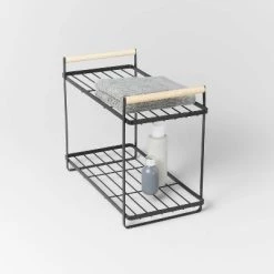 Wood Handle Tiered Vanity Organizer Black - Brightroom™ -Brightroom shop GUEST ef9f504c 19ce 47b2 a3eb d9c7c36c8651