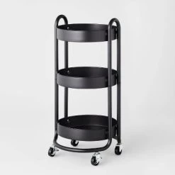 3 Tier Round Metal Utility Cart - Brightroom™ Gray 8 3 Tier Round Metal Utility Cart - Brightroom™ Gray -Brightroom shop GUEST fa8f7cf8 9234 4e96 85ab cc5db6457cae